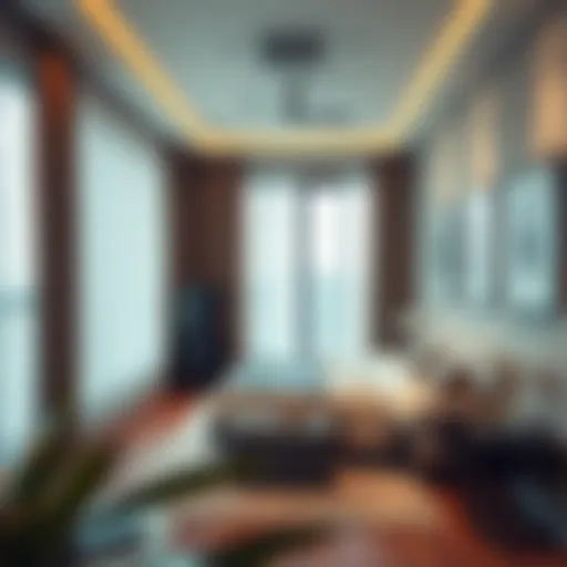 A modern room showcasing stylish decor in Karama
