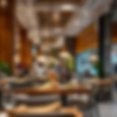 Dining area with a variety of cuisines available at the mall