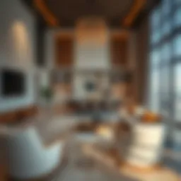 Elegant short-term rental apartment interior in Dubai