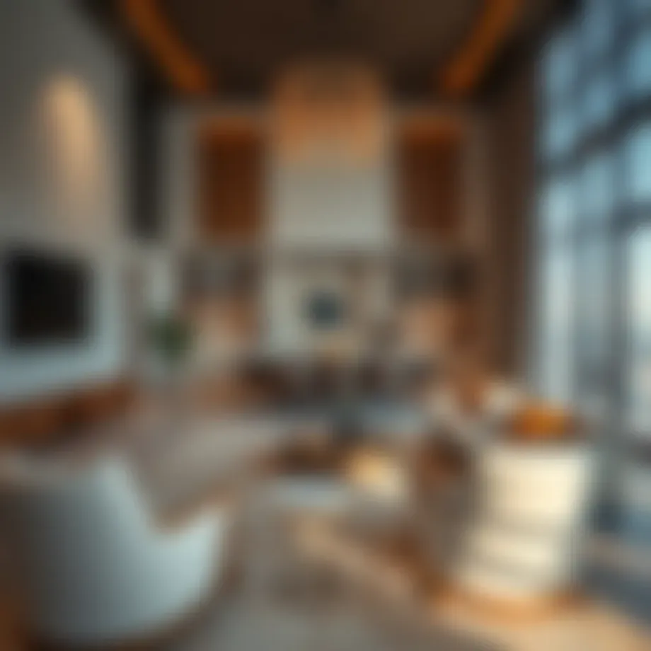 Elegant short-term rental apartment interior in Dubai
