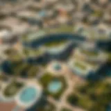 Aerial view of Silicon Oasis IT Plaza showcasing its modern architecture and green spaces