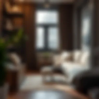 A cozy corner in a small studio with effective space utilization