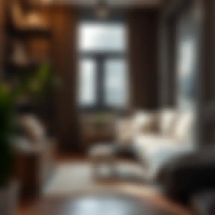 A cozy corner in a small studio with effective space utilization