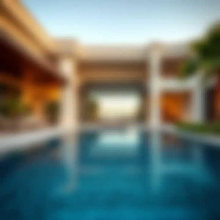 Architectural details of a modern villa in Sobha Hartland