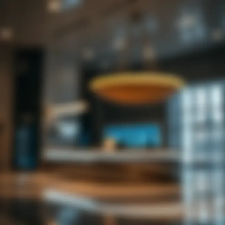 Interior shot of Tasjeel Abu Shagara highlighting service counters