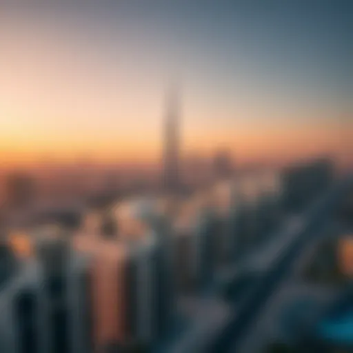 Aerial view of Dubai skyline showcasing luxury properties