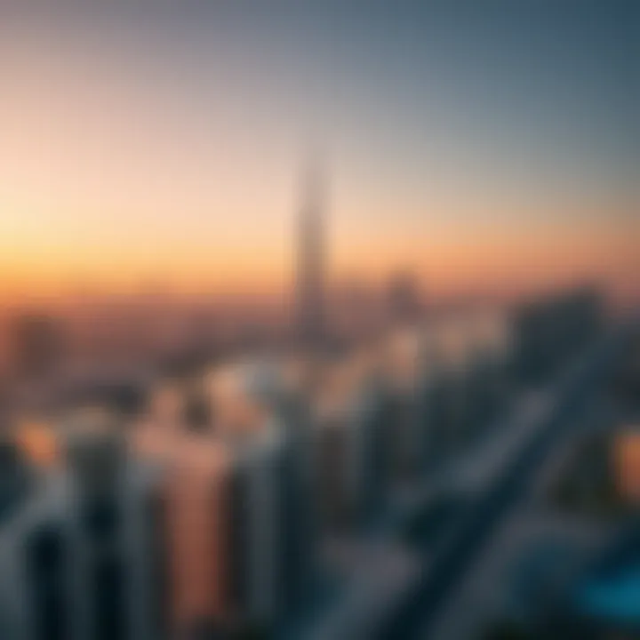 Luxury Properties in Dubai Aerial view of Dubai skyline showcasing luxury properties