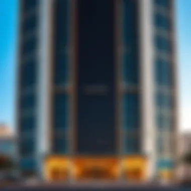 Stunning facade of the Al Awaqf Building showcasing its architectural beauty