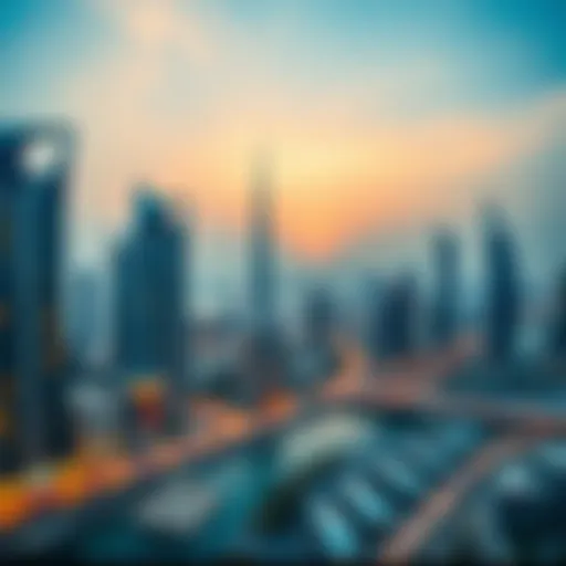 A panoramic view of Dubai's skyline showcasing its modern architecture