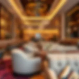 Luxurious lounge setting with plush seating