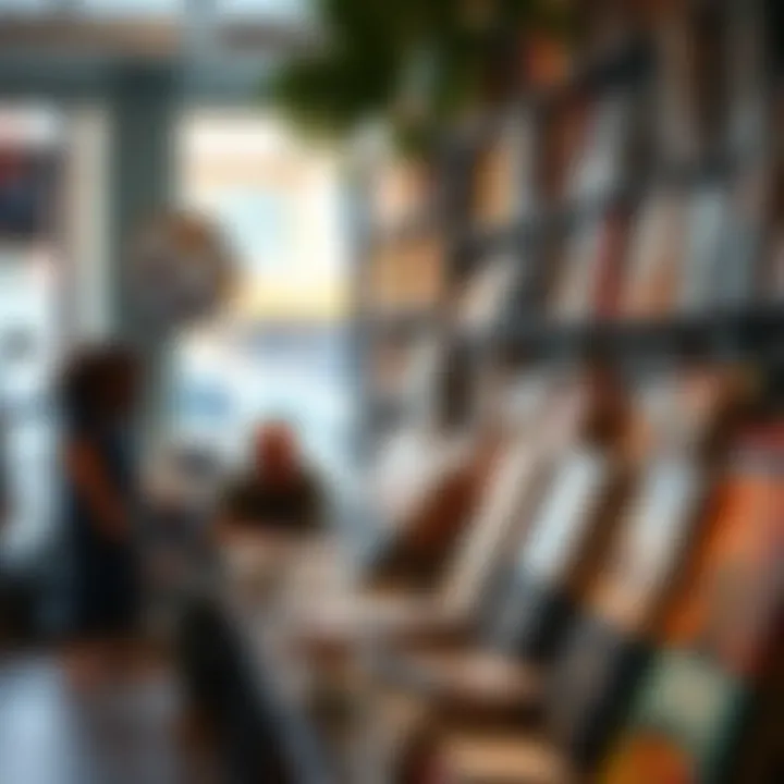 Local Authors Display in Dubai Bookshop A vibrant display of books showcasing local authors