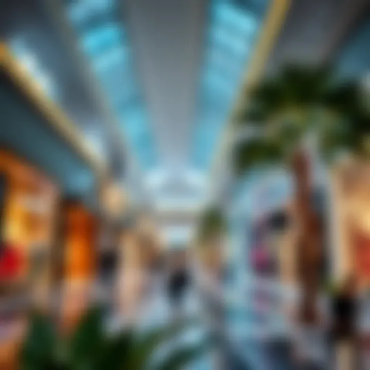 Luxury Retail Experience Luxurious retail outlets lining the Boulevard, displaying high-end fashion