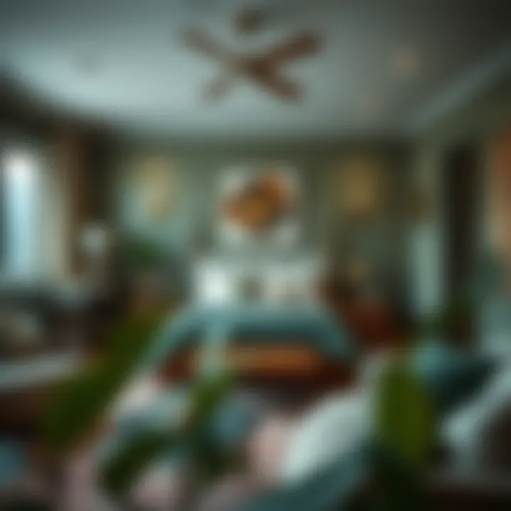 Embracing Nature: Earthy Tones in Bedroom Spaces A cozy bedroom decorated in earthy tones of green and brown