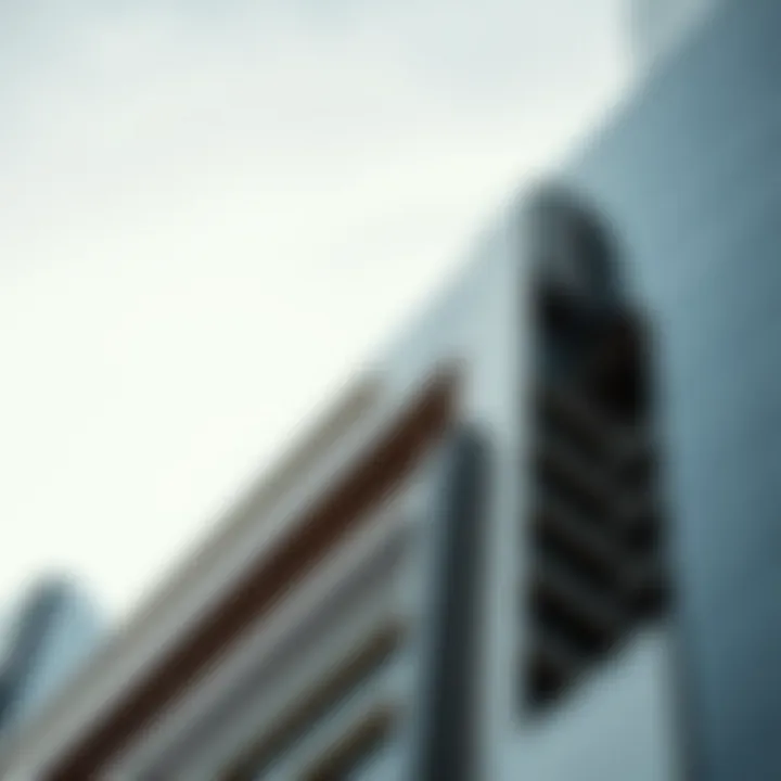 Architectural Features of Damas Tower Close-up of the innovative architectural details of Damas Tower
