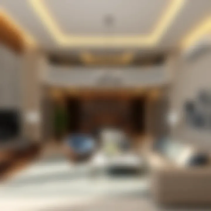 Contemporary Villa Interior Interior design of a contemporary villa illustrating spacious living areas