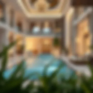 A luxurious residential property highlighting opulent design elements