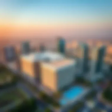 Aerial View of الوحدة مول الصور Aerial view of الوحدة مول الصور showcasing its modern architecture