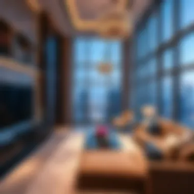 Elegant Interior of a Contemporary Penthouse Stylish interior design of a modern penthouse