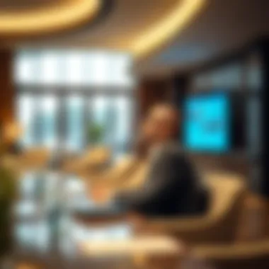 Business Travel in Yas Hotels Business traveler enjoying a meeting space in Yas hotel