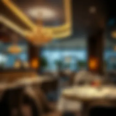 Fine Dining Experience at Sahara Mall Elegant interior of a fine dining restaurant with ambient lighting