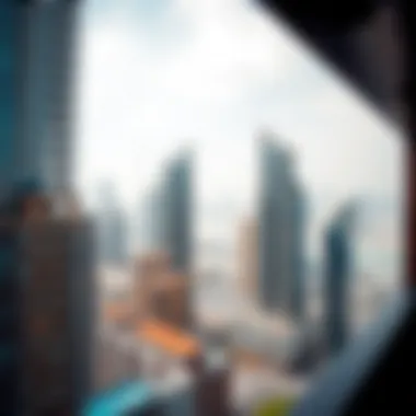 Panoramic view of the urban landscape surrounding Creek Towers