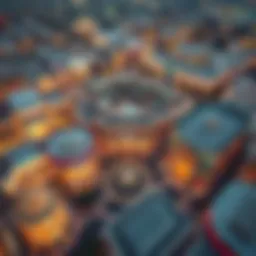 Aerial view of Khalifa City showcasing vibrant shopping centers