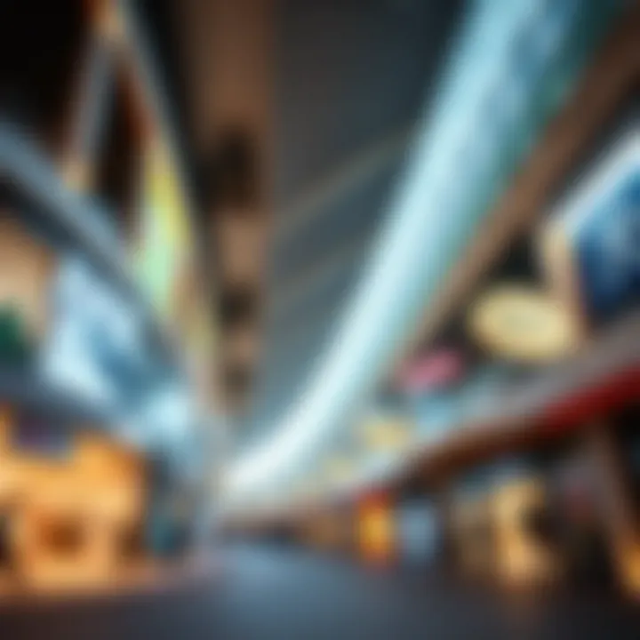 Modern shopping district reflecting contemporary architectural designs