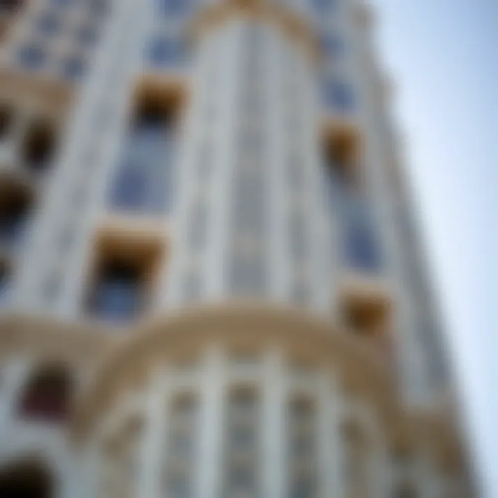 Intricate Facade of Marquise Square Tower Architectural details of Marquise Square Tower's facade
