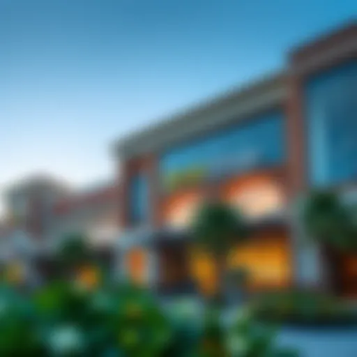 Architectural Marvel of Outlet Village Exterior view of the Outlet Village showcasing its unique architectural design