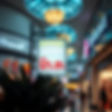 Enticing Offers and Discounts Awaiting Customers Promotional signage highlighting discounts available at various stores