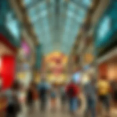 Engaging Shopping Atmosphere at the Outlet Village Shoppers enjoying their retail experience amidst vibrant displays