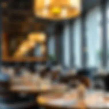 Chic restaurant interior with elegant ambiance