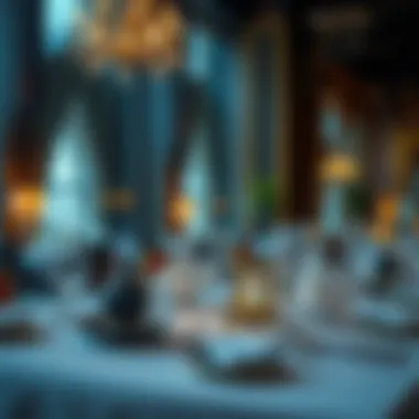 Luxurious dining setup with exquisite tableware