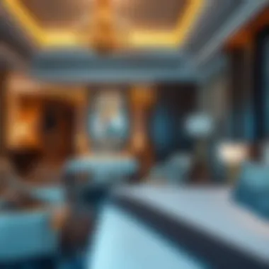 Luxurious Suite Interior at The Ritz-Carlton, DIFC Luxurious guest suite interior with opulent decor