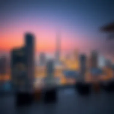 Stunning Skyline View from The Ritz-Carlton, DIFC Terrace Stunning skyline view from the Ritz-Carlton, DIFC terrace