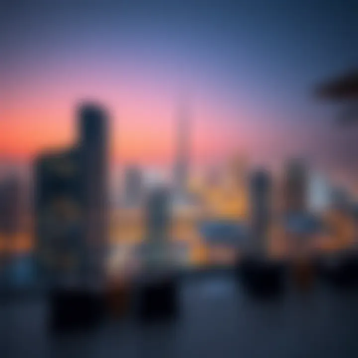 Stunning Skyline View from The Ritz-Carlton, DIFC Terrace Stunning skyline view from the Ritz-Carlton, DIFC terrace