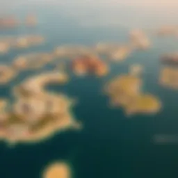 Aerial view of The World Islands showcasing their unique shapes