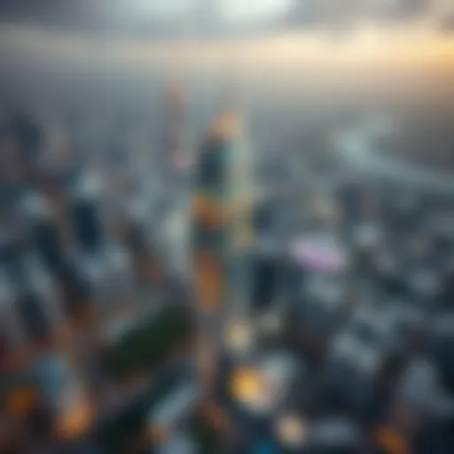 Aerial view of Tiara Tower showcasing its architectural design