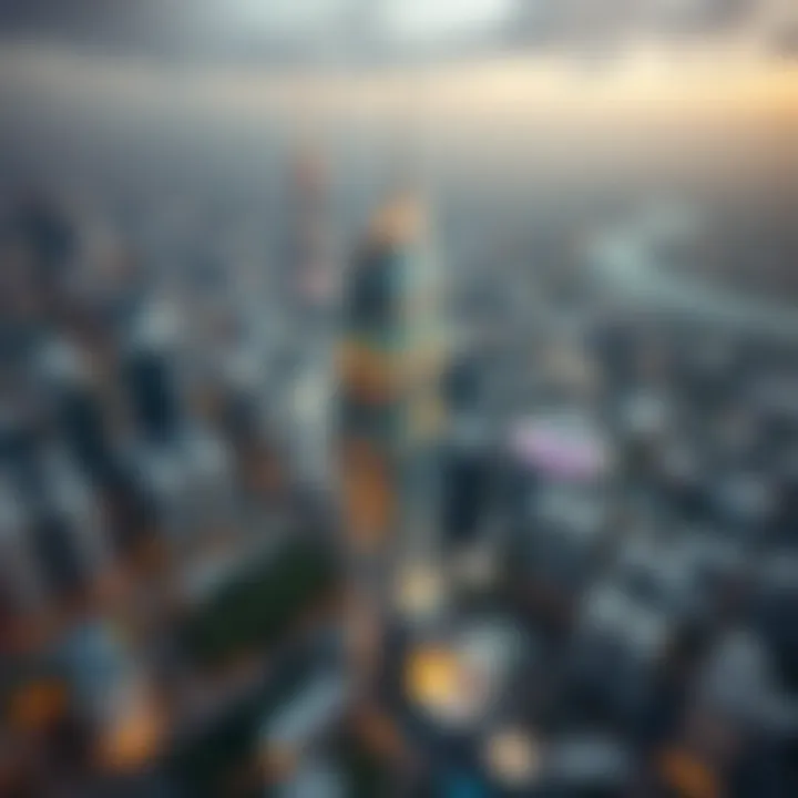 Aerial view of Tiara Tower showcasing its architectural design