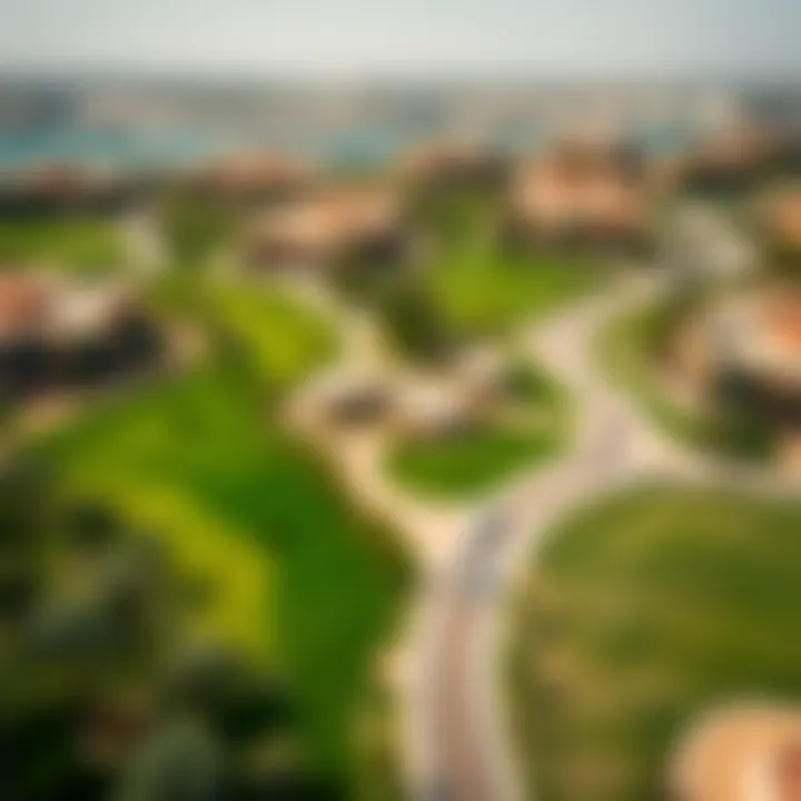 Aerial view showcasing the lush landscapes of Tilal Al Ghaf