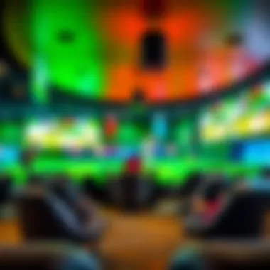 Interior of Topgolf showcasing its vibrant atmosphere