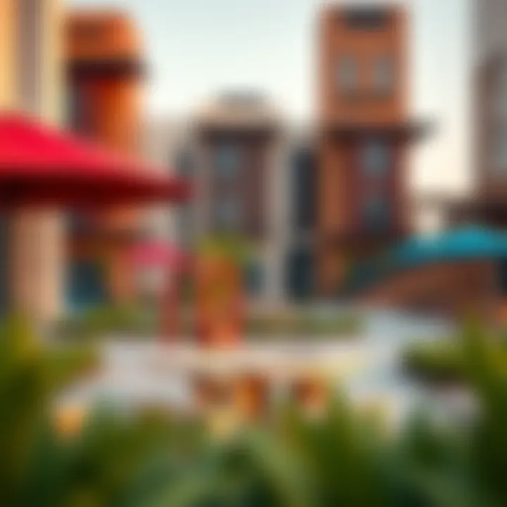 Community Amenities in Townsquare Dubai Community amenities in Townsquare Dubai, highlighting recreational areas