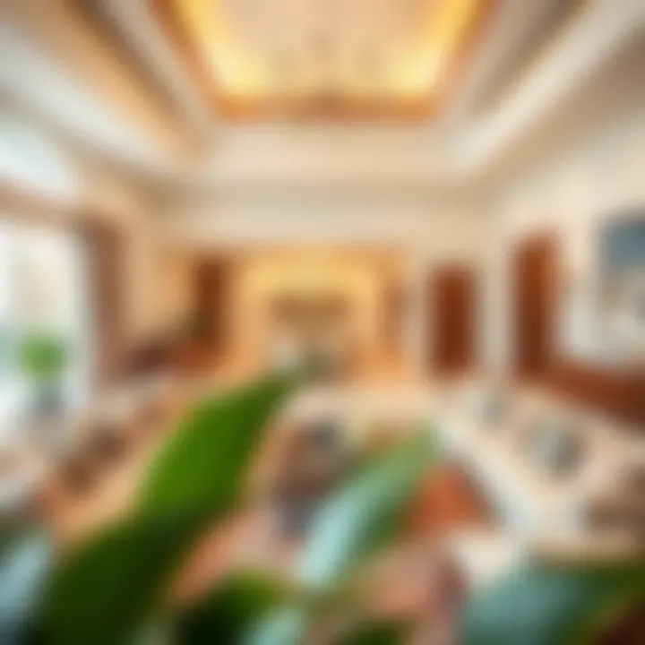 Inviting Interior Spaces of Al Warqaa Villas Spacious living room inside a villa