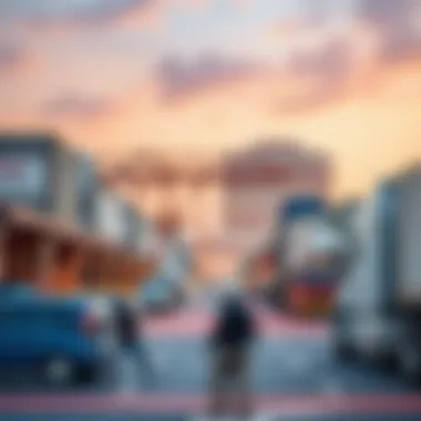 Logistics Network in Al Quoz Logistics network illustration highlighting Al Quoz