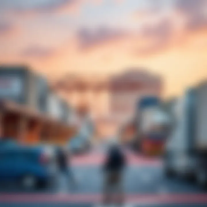 Logistics Network in Al Quoz Logistics network illustration highlighting Al Quoz