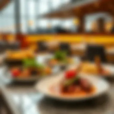 Gourmet Dishes at Waterfront Restaurants A selection of gourmet dishes presented beautifully at one of the waterfront restaurants