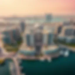 Aerial view of Dubai's waterfront properties