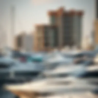 Vibrant Marina with Boats and Yachts Vibrant marina showcasing boats and yachts