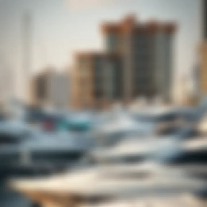 Vibrant Marina with Boats and Yachts Vibrant marina showcasing boats and yachts