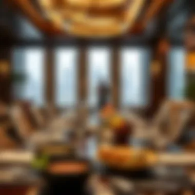 An exquisite dining setup at one of Fairmont Dubai's restaurants